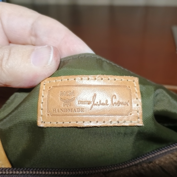 MCM Small Brown Nylon Tote - Picture 6 of 8